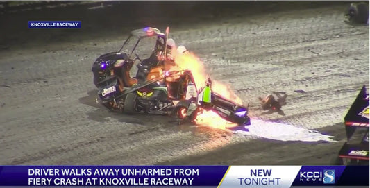Iowa Sprint Car driver recalls moment of fiery crash at Knoxville Raceway